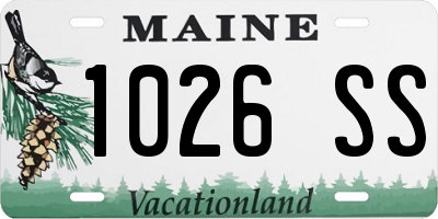 ME license plate 1026SS