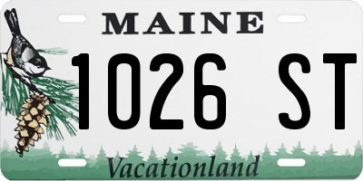 ME license plate 1026ST