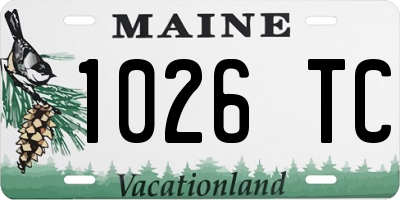 ME license plate 1026TC
