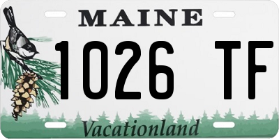 ME license plate 1026TF