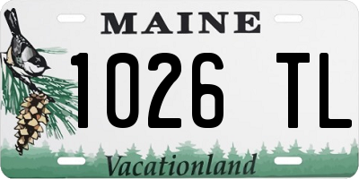 ME license plate 1026TL