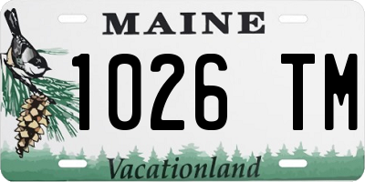 ME license plate 1026TM