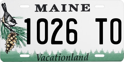 ME license plate 1026TO