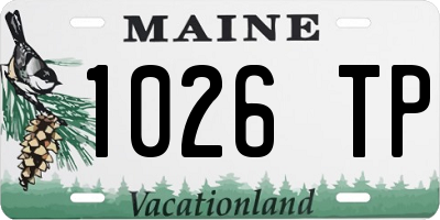 ME license plate 1026TP