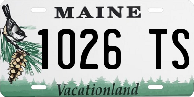 ME license plate 1026TS
