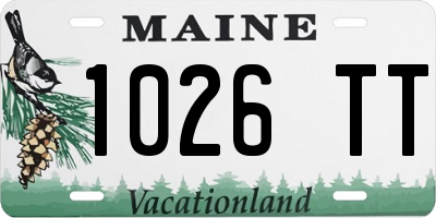 ME license plate 1026TT