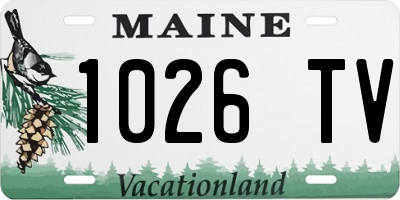 ME license plate 1026TV