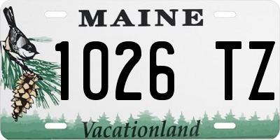 ME license plate 1026TZ