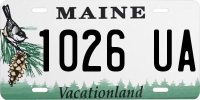 ME license plate 1026UA