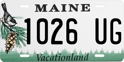 ME license plate 1026UG