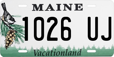 ME license plate 1026UJ