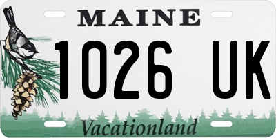 ME license plate 1026UK