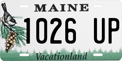 ME license plate 1026UP