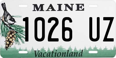 ME license plate 1026UZ