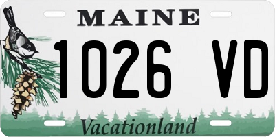 ME license plate 1026VD