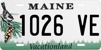 ME license plate 1026VE