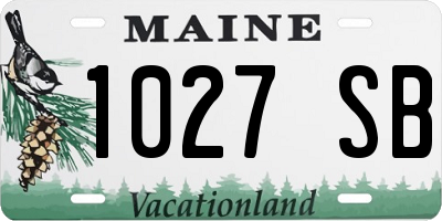 ME license plate 1027SB