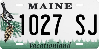 ME license plate 1027SJ