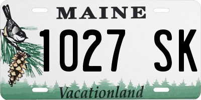 ME license plate 1027SK