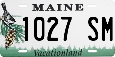 ME license plate 1027SM