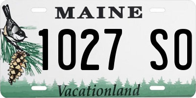 ME license plate 1027SO