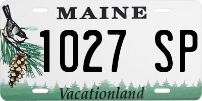 ME license plate 1027SP