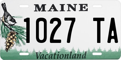 ME license plate 1027TA