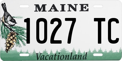 ME license plate 1027TC