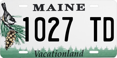 ME license plate 1027TD