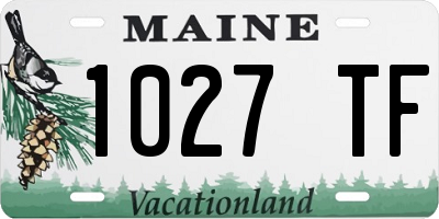 ME license plate 1027TF