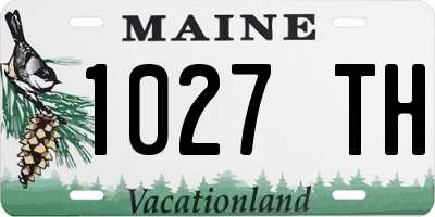 ME license plate 1027TH