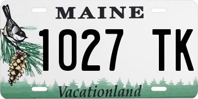 ME license plate 1027TK