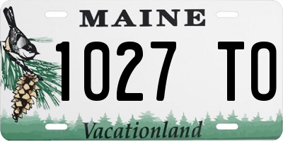 ME license plate 1027TO