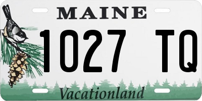 ME license plate 1027TQ