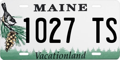 ME license plate 1027TS