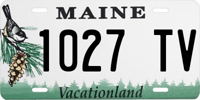 ME license plate 1027TV