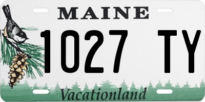 ME license plate 1027TY