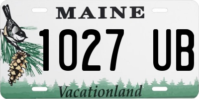 ME license plate 1027UB