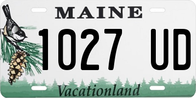 ME license plate 1027UD