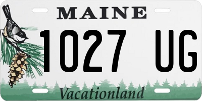 ME license plate 1027UG