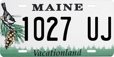 ME license plate 1027UJ