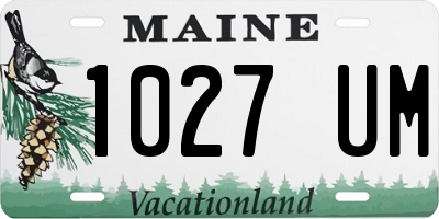 ME license plate 1027UM