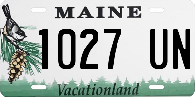 ME license plate 1027UN
