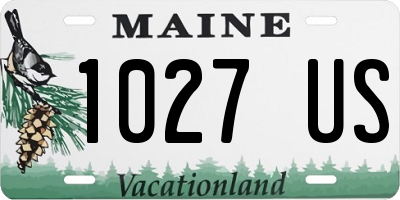 ME license plate 1027US