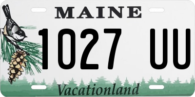 ME license plate 1027UU