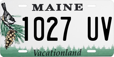 ME license plate 1027UV