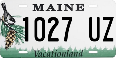 ME license plate 1027UZ