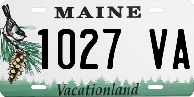 ME license plate 1027VA