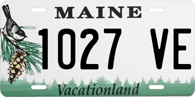 ME license plate 1027VE