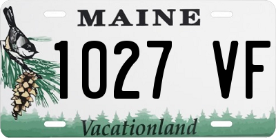 ME license plate 1027VF